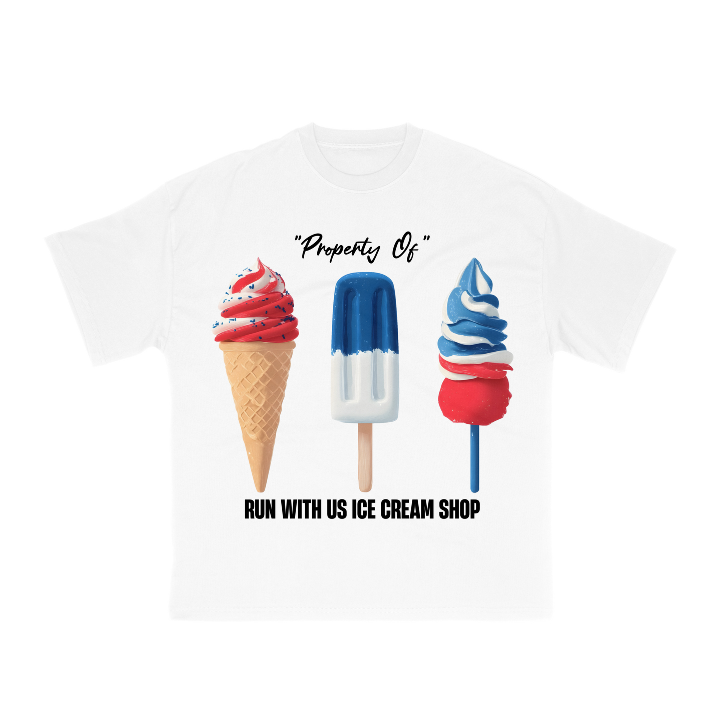 Run with us ice cream T-shirt