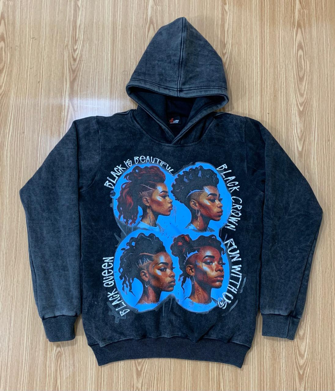Run with us BLACK WOMEN HAIRSTYLE HOODIE
