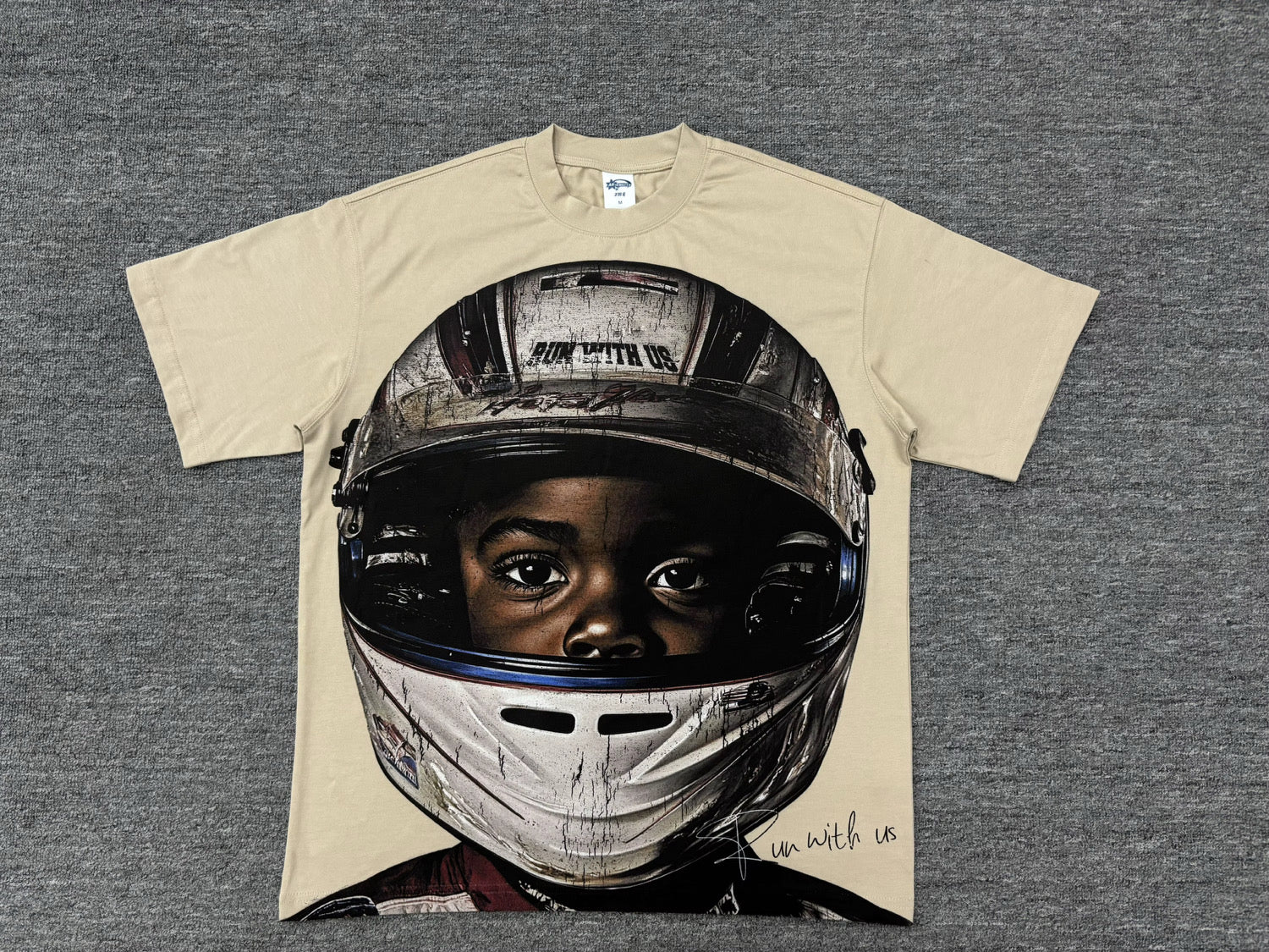 A Run with us astronaut tee