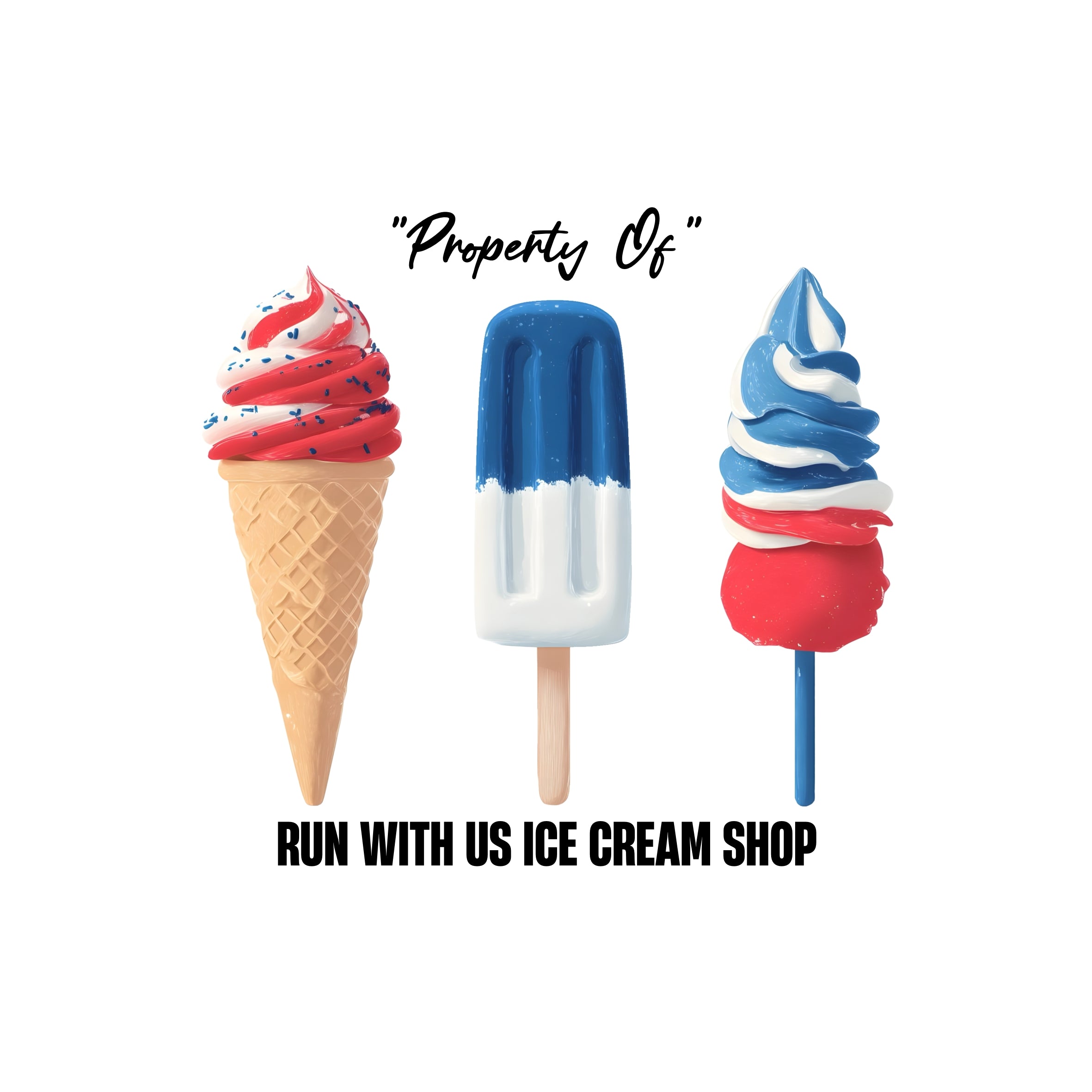 Run with us ice cream T-shirt