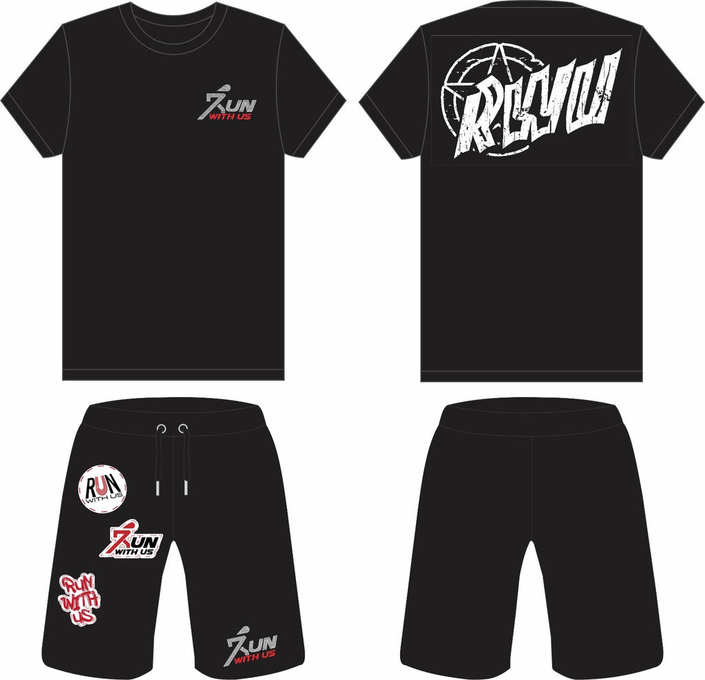 A Run with us rhinestone shirt