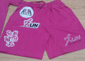 A Runwithus pink shorts