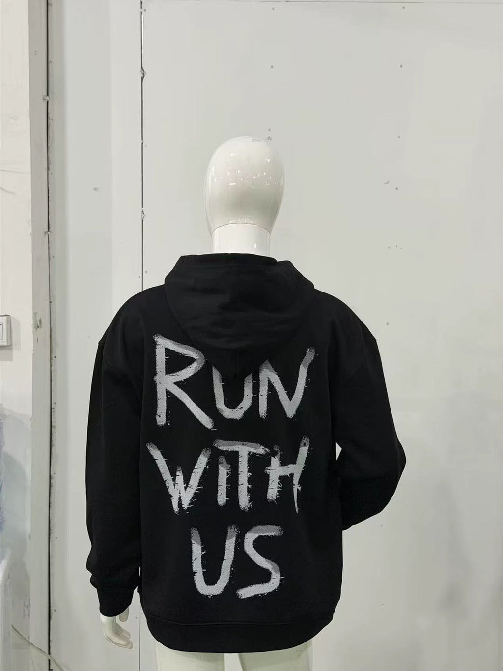 Anxiety black zipper hoodie