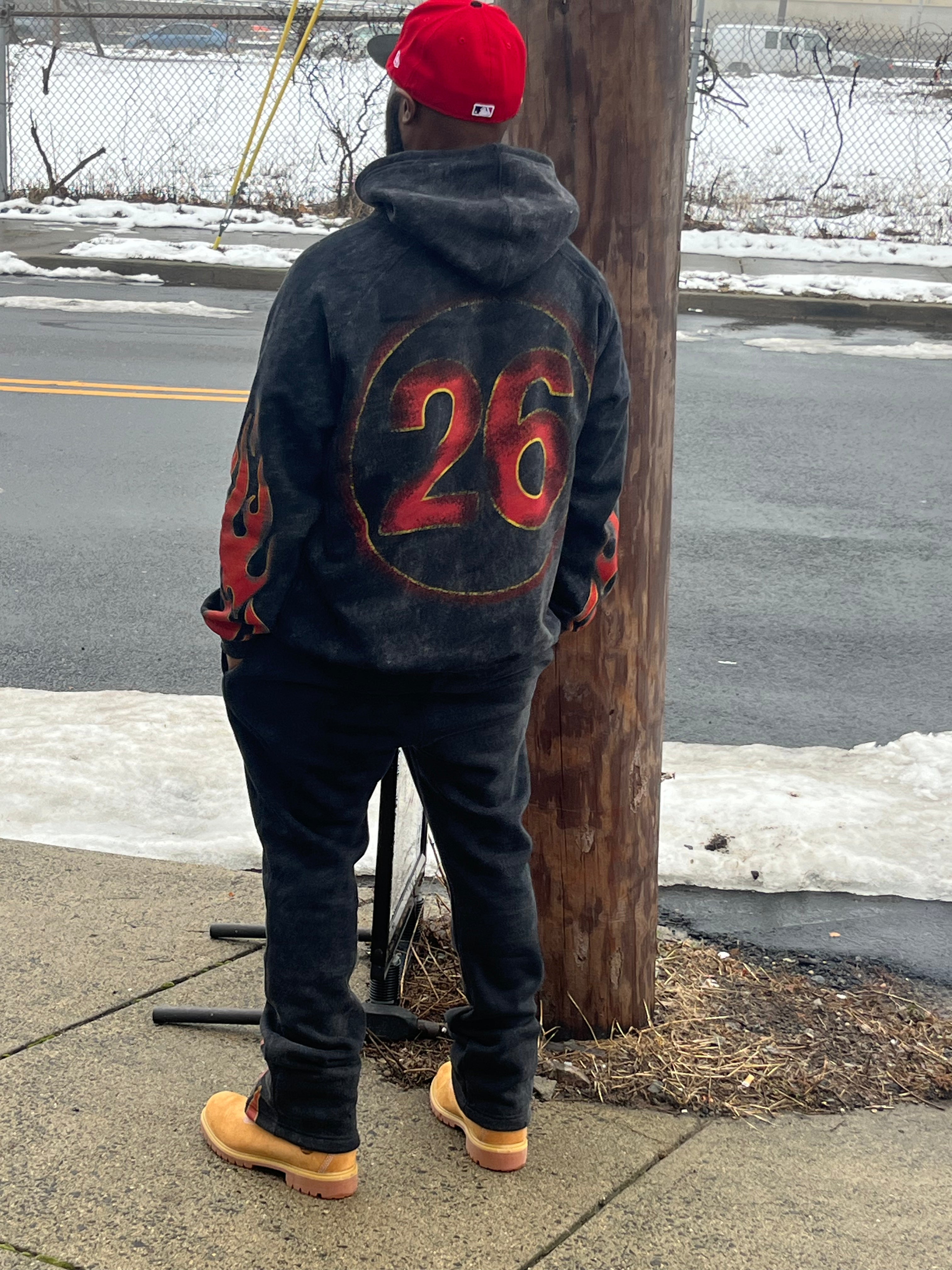 RUN WITH US ACID WASH SWEATSUIT