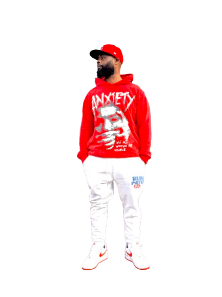 Run with us ANXIETY RED ACID WASH