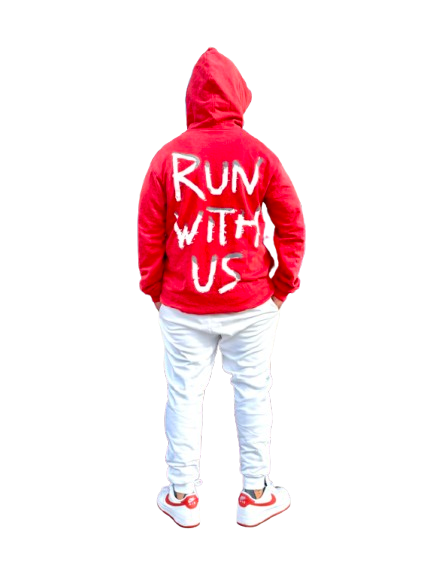 Run with us ANXIETY RED ACID WASH
