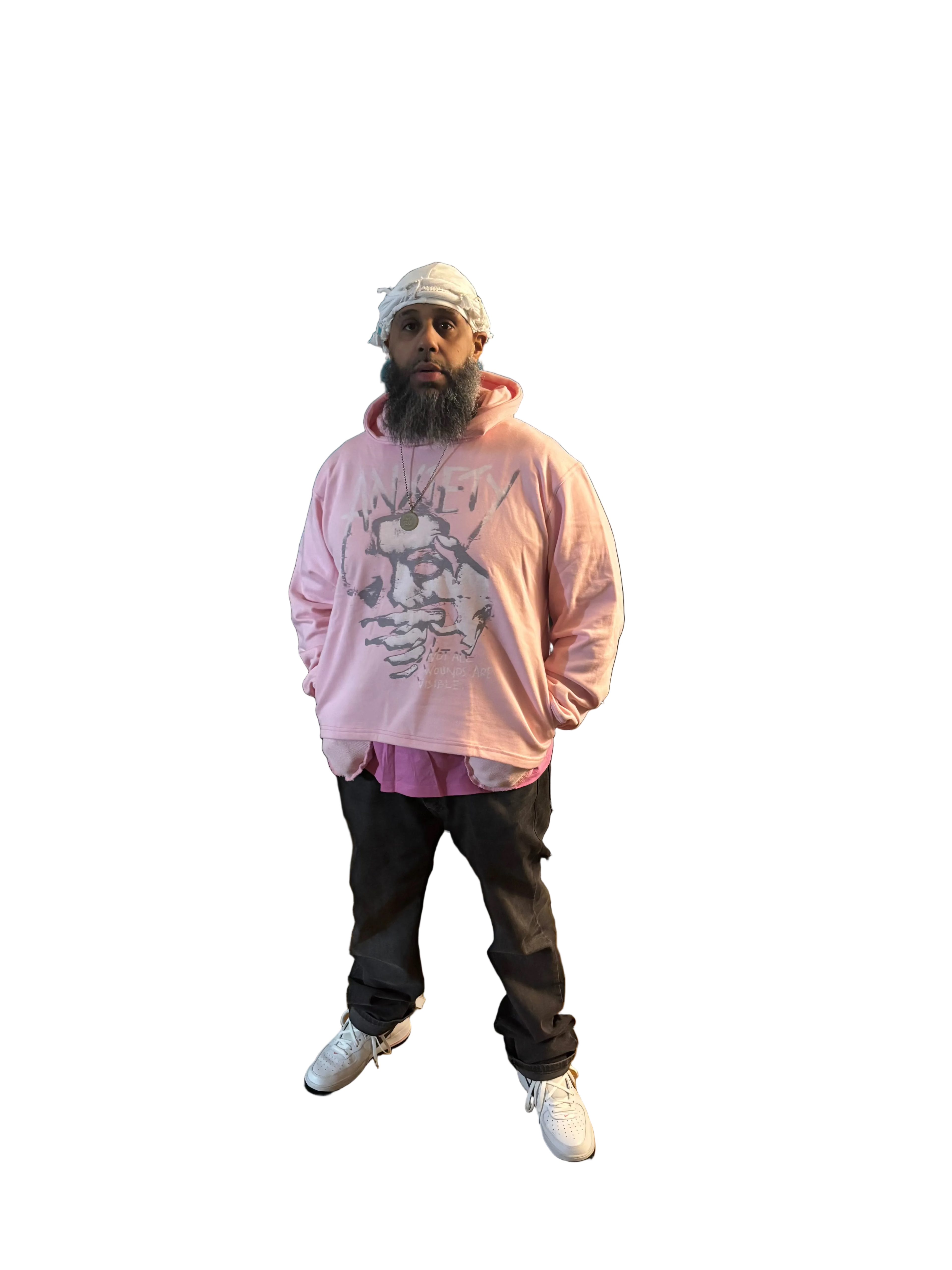 Runwithus pink anxiety hoodie