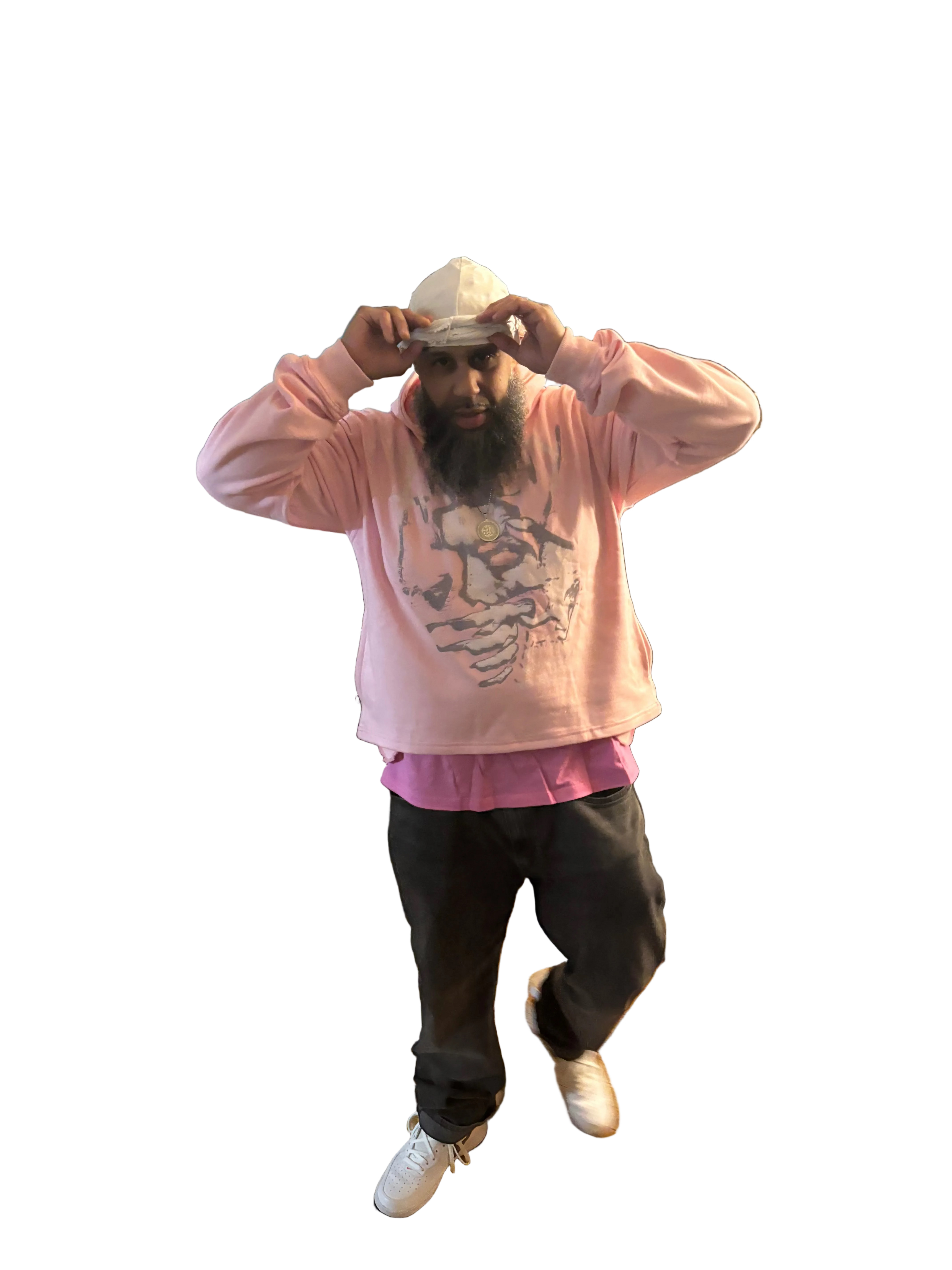 Runwithus pink anxiety hoodie