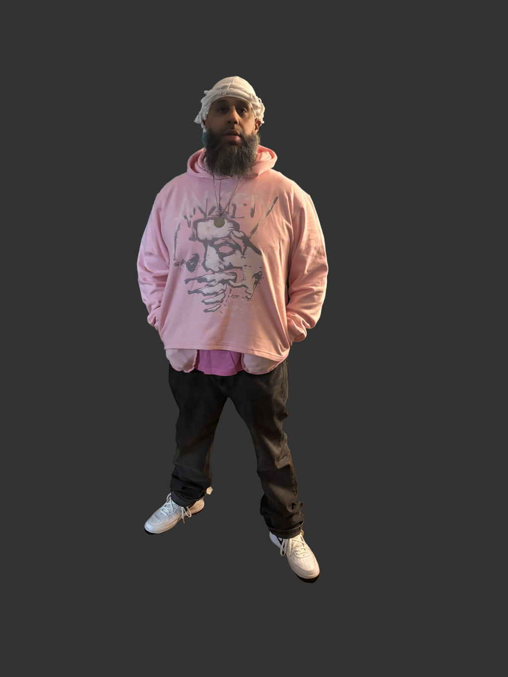 Runwithus pink anxiety hoodie