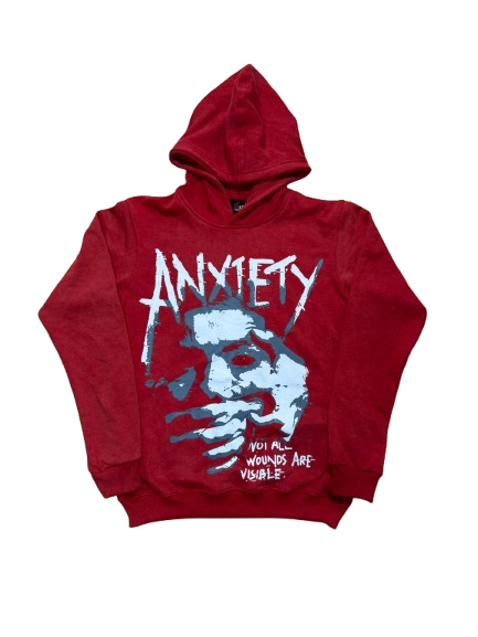 Run with us ANXIETY RED ACID WASH