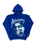 Run with us ANXIETY HOODIE BLUE