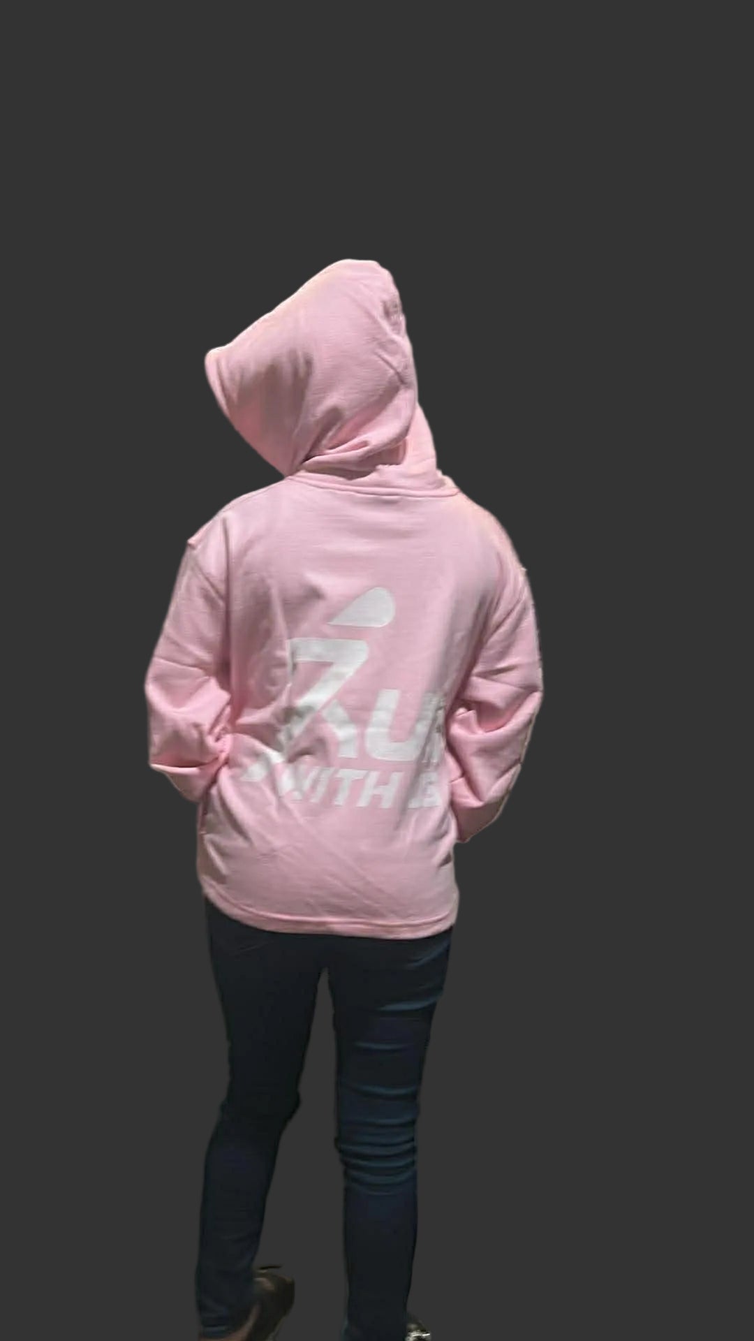Runwithus pink anxiety hoodie
