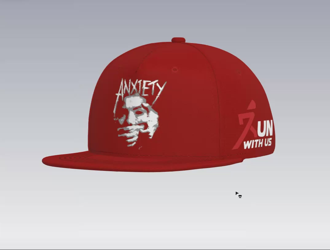 Red Anxiety snap back embroidery